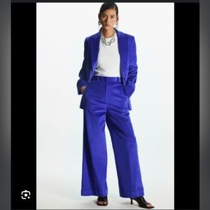 COS Royal Blue Wide-Leg Corduroy Pants -NWT size 2